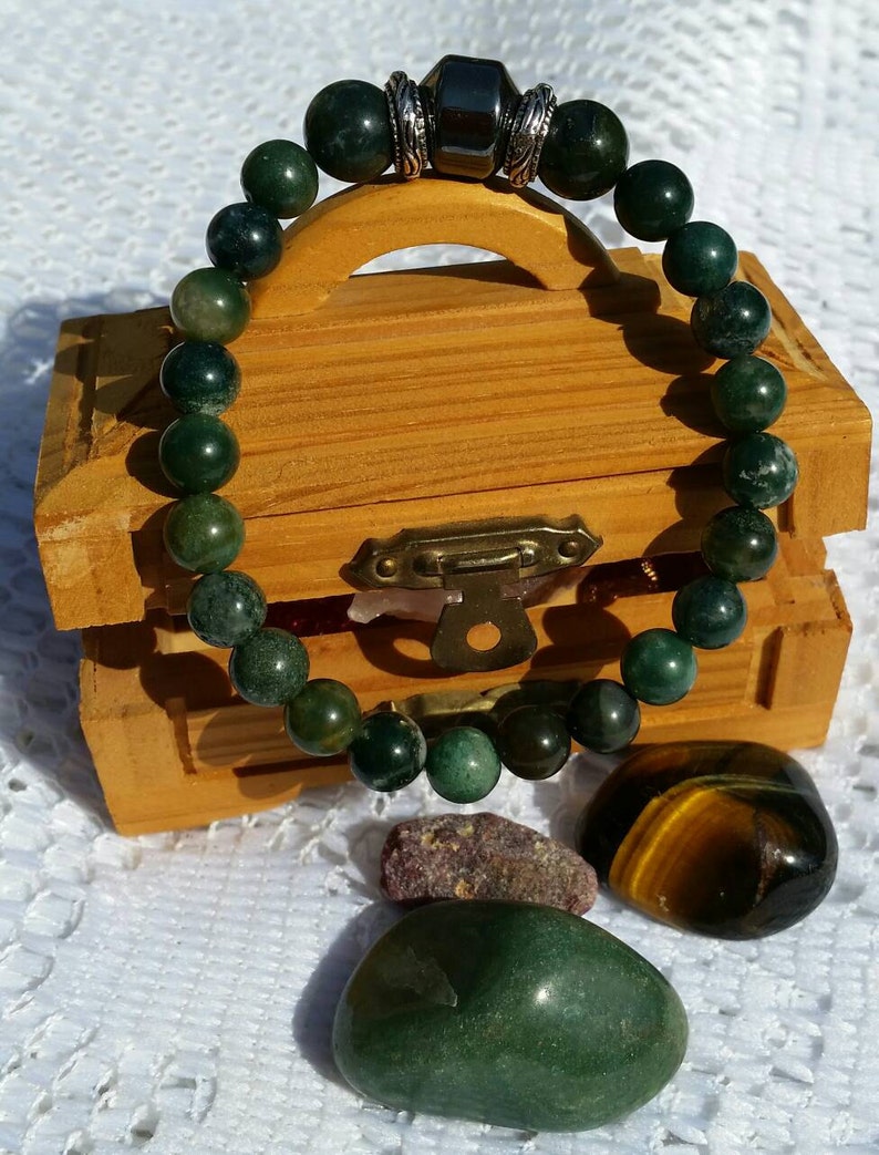 Rare India Agate Gemstones Hematite bead silver plated Etsy