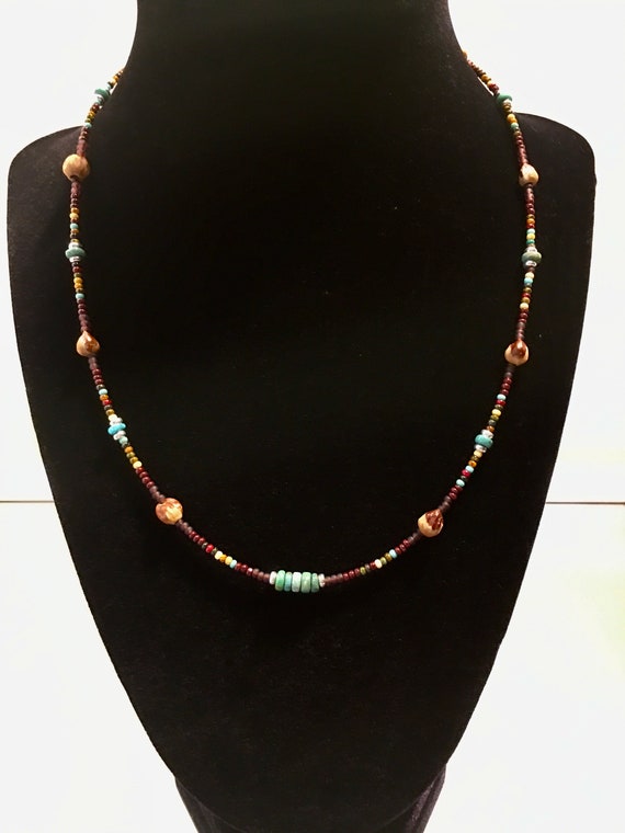 Buy Choctaw Spirit Native Handmade Ghost Bead Picasso Necklace