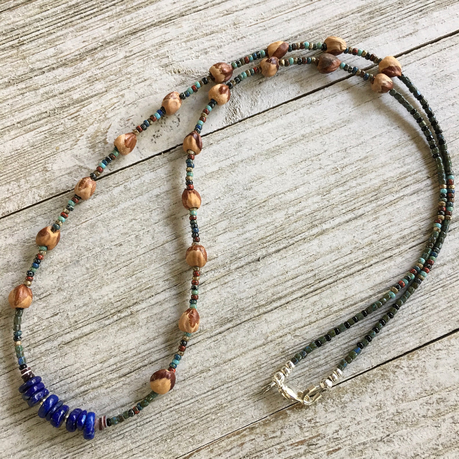 Choctaw Spirit Native Handmade Ghost Bead Necklace Juniper - Etsy