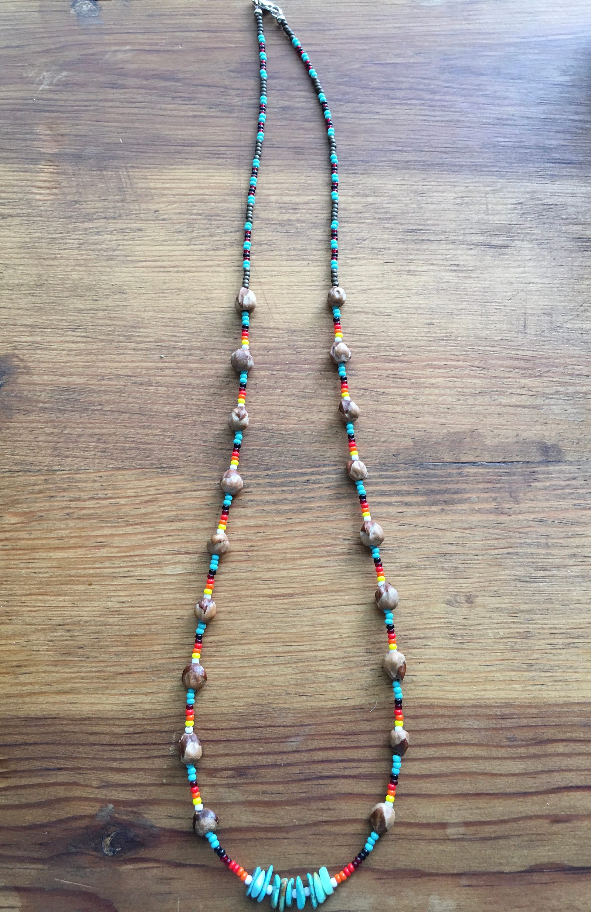 Choctaw Spirit Native Handmade Ghost Bead Necklace Juniper Etsy