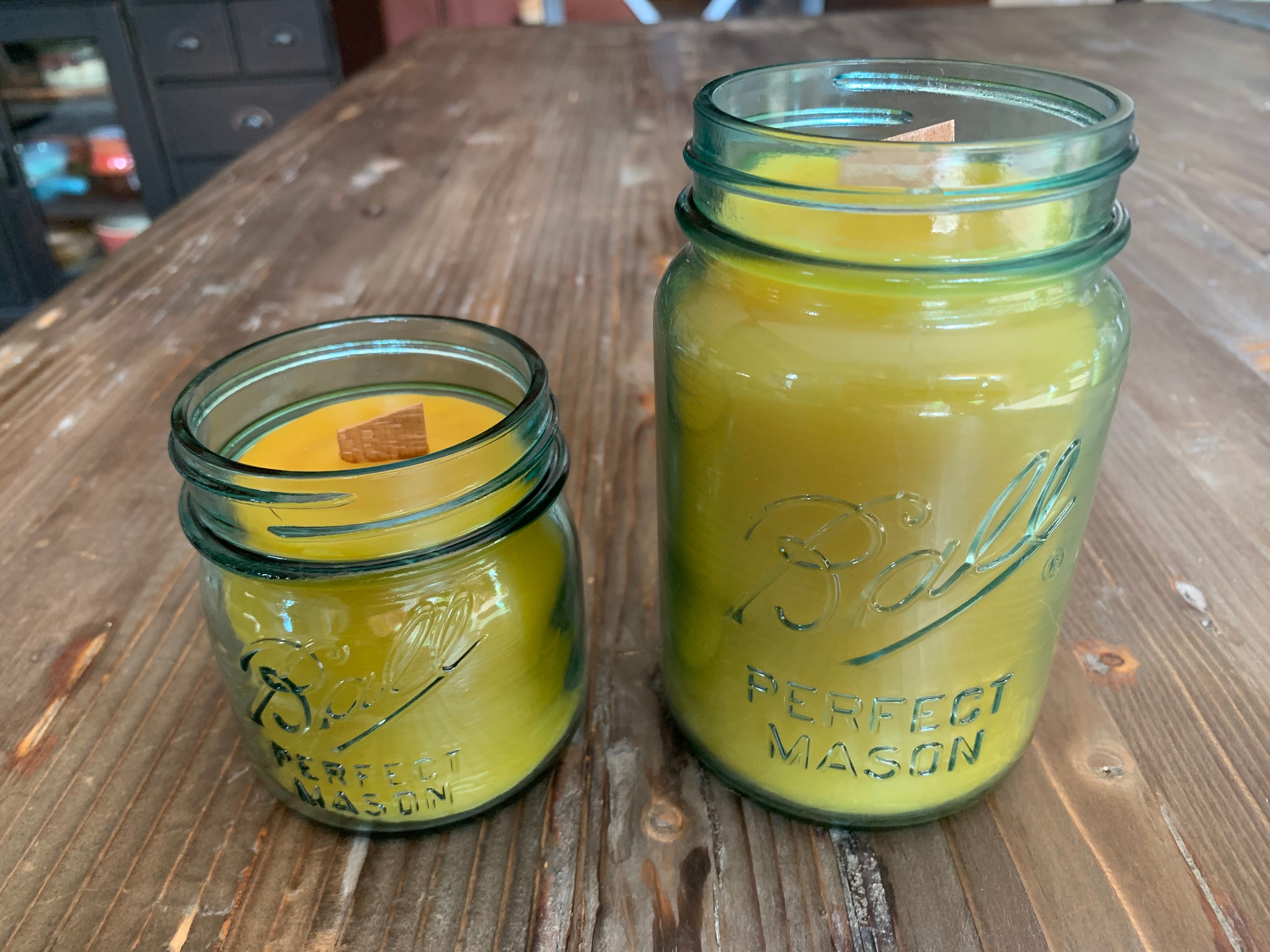 Pure Beeswax Candle with Wood Wick Etsy