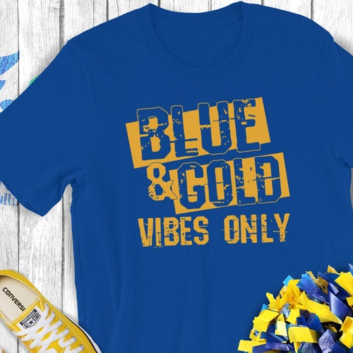 Blue & Gold Game Day Shirt for High School Football Basketball Etsy
