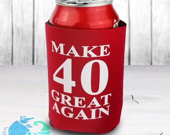 personalized koozies 40th birthday