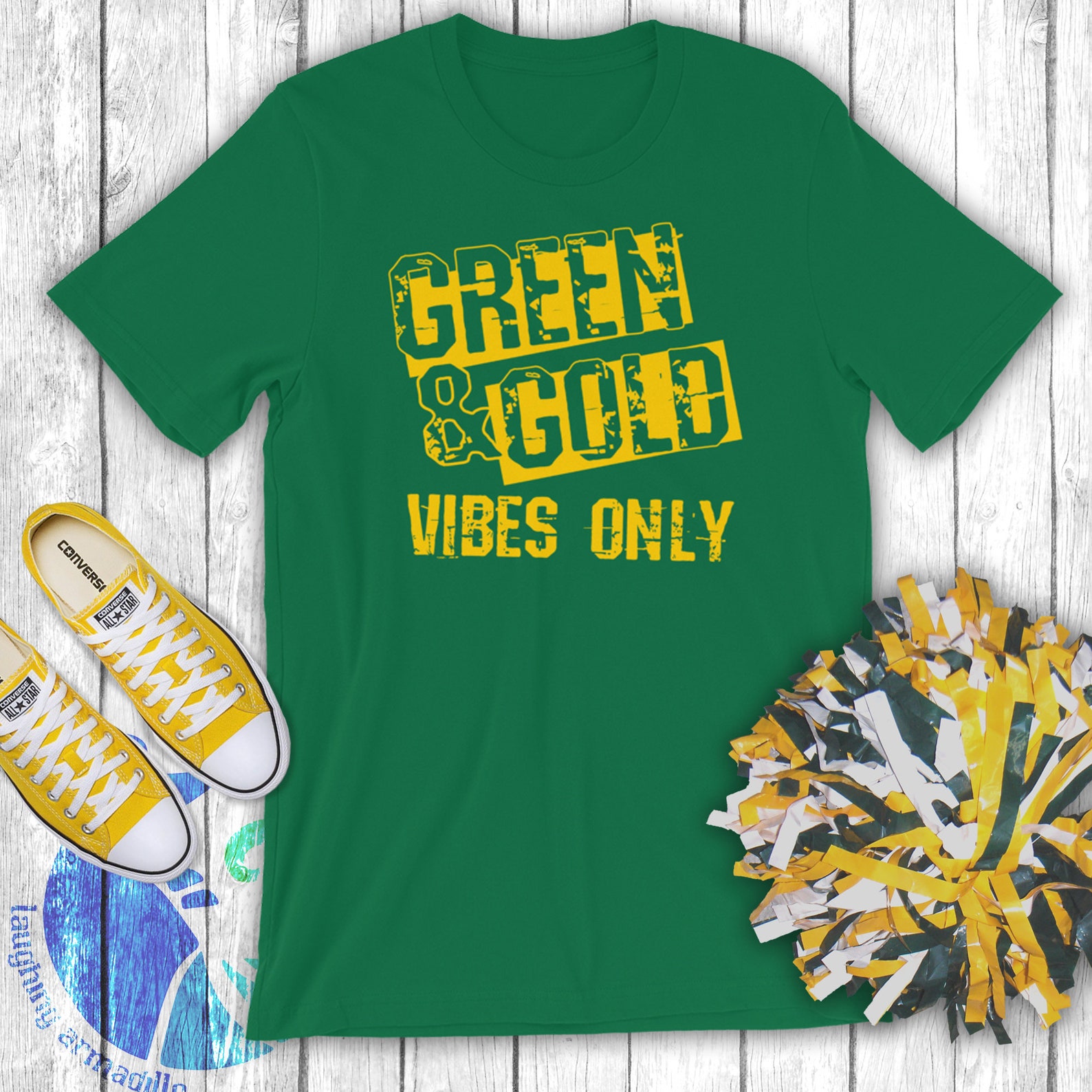Green & Gold Game Day Shirt High School or College Sports Etsy
