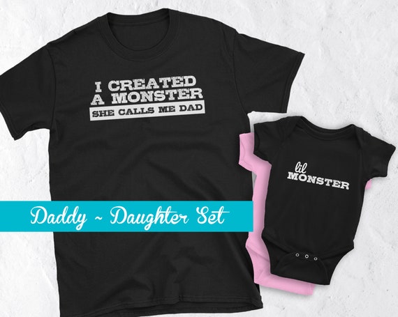 dad and baby girl matching onesie