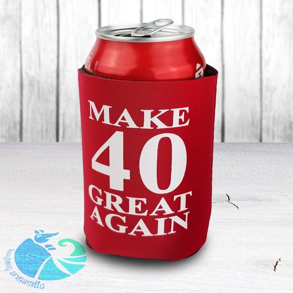 40th birthday koozies