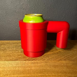 3D Printed Brick Mug - 12oz Can Holder - Custom Colors and personalization
