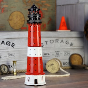 Pellworm Handmade Ceramic Lighthouse, Beach House Decor, Coastal Artwork, Marine Decor Gifts, Candle Holder, Coastal Art, Christmas gift