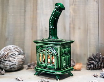 Handmade candle holder, home decor Stove "Tule".  Home decor, Birthday gifts, Unique Gift, Christmas decorations, Fall Decor