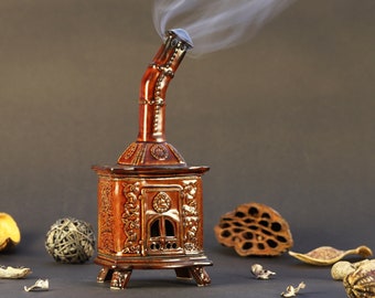 Incense Cone Burner | Home Decor | Ceramic Housewarming Gift | Pottery Stove | Birthday Christmas Present | Incense Holder | Home Fragrances