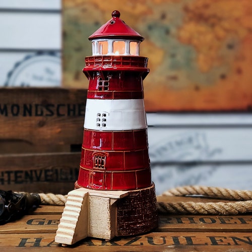 Lista Lighthouse Handmade Ceramic Candle Holder Lantern Etsy