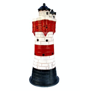 Very detailed handmade miniature Roter Sand lighthouse model are exclusive ceramic gift and could be a great present for any event or just additional to your lighthouses collection.