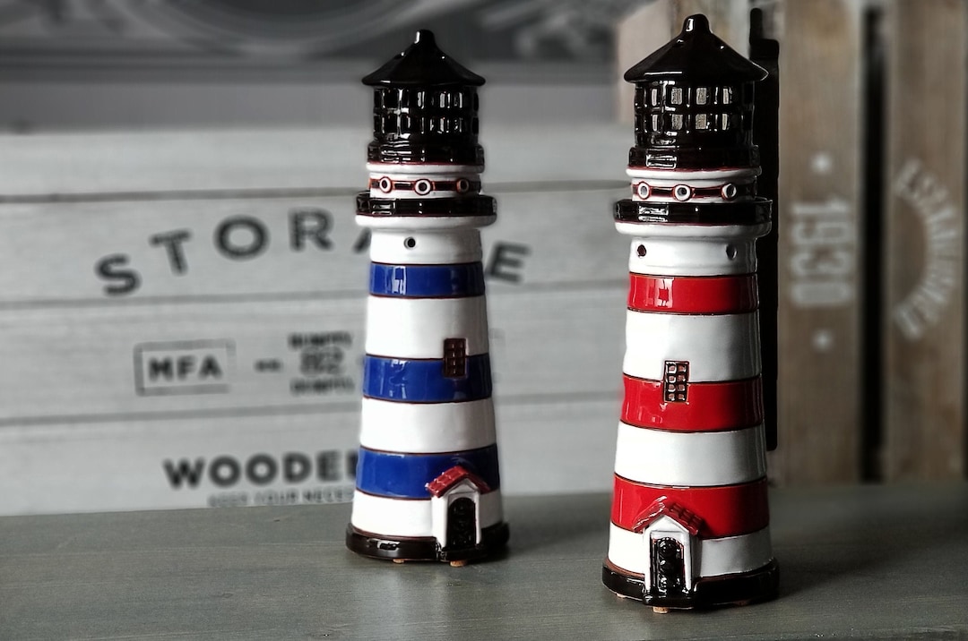 Handmade Ceramic Lighthouse Tealight Candle Holder, Money Box, Gift ...