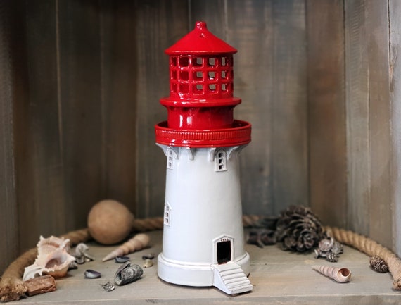 Ceramic lighthouse lamp deals