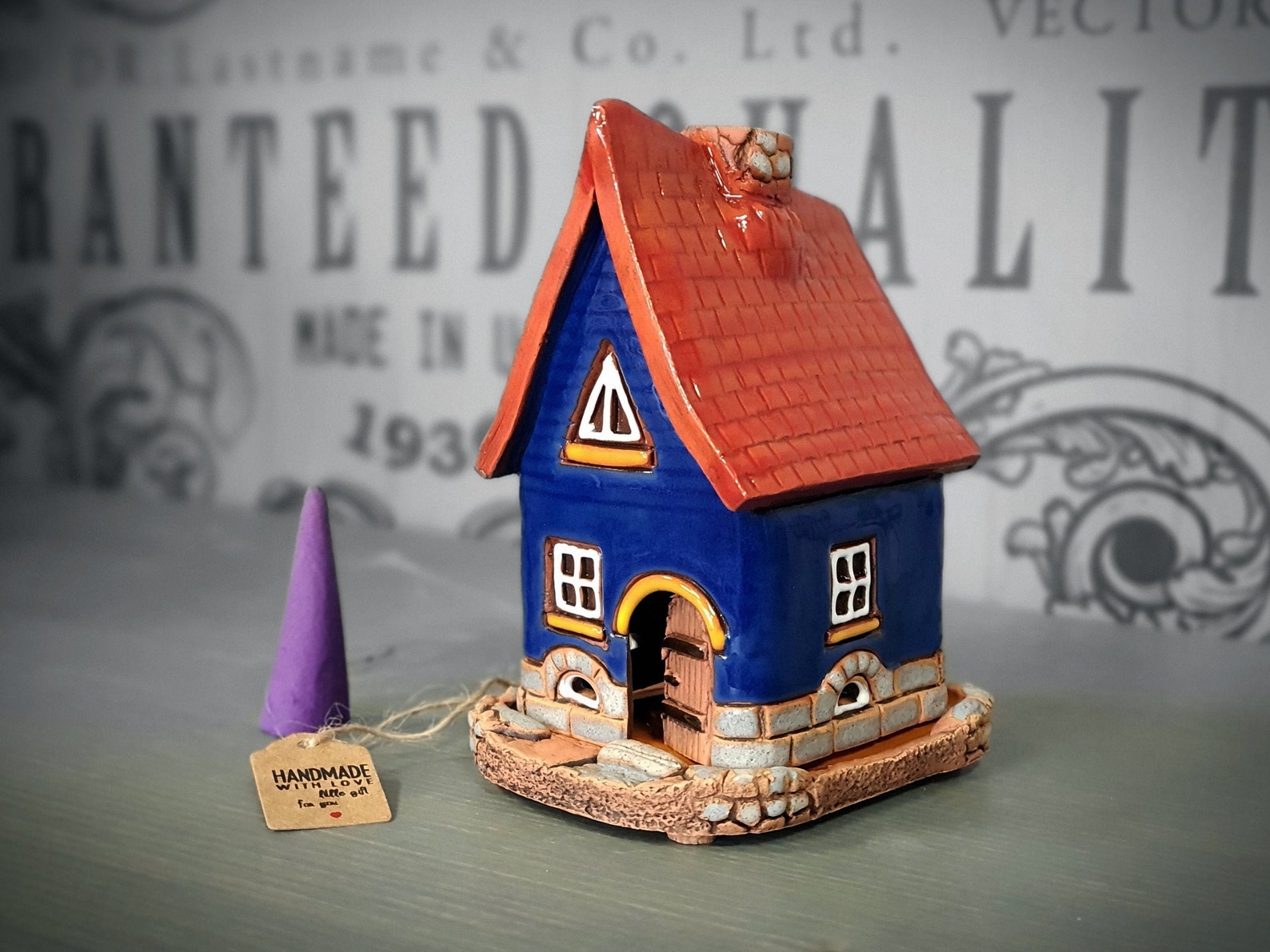 Ceramic House Incense Holder Art Home Decor Item. Handmade Etsy