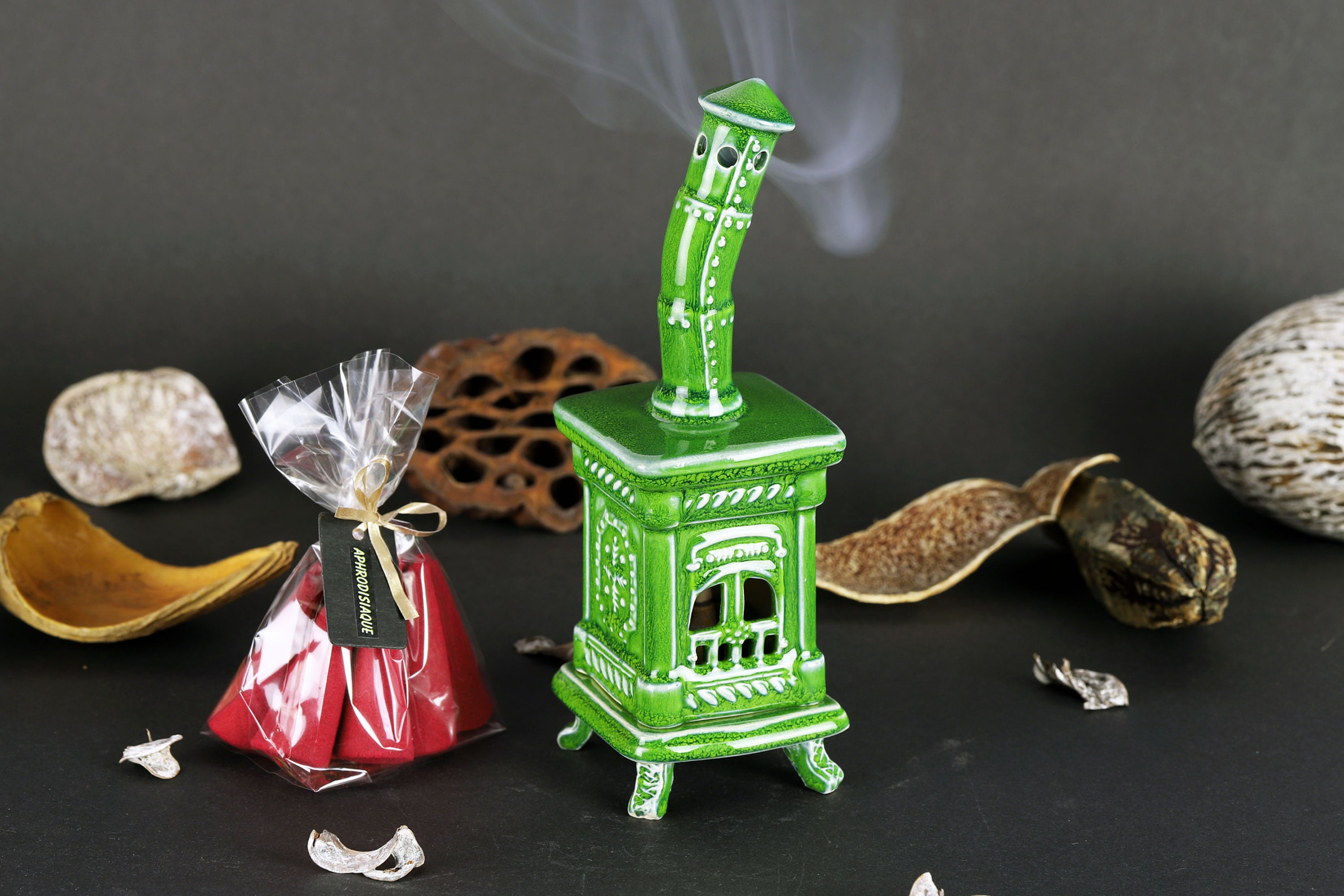Ceramic Handmade Incense Holder Art Home Decoration, Small Stove