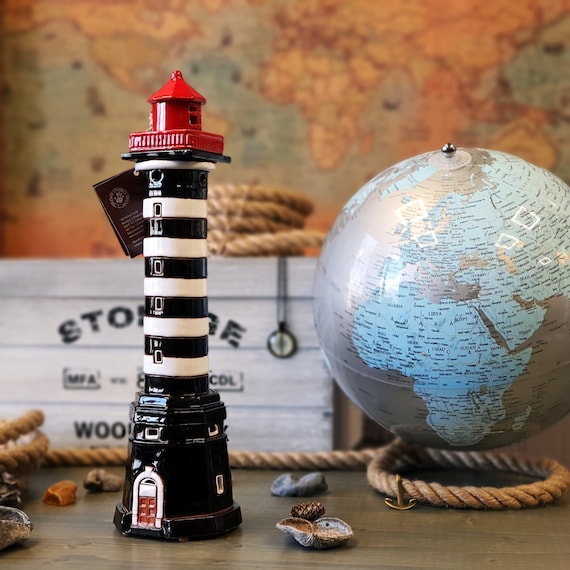 Handmade Ceramic Klaipeda Lighthouse Candle Holder, Lithuania