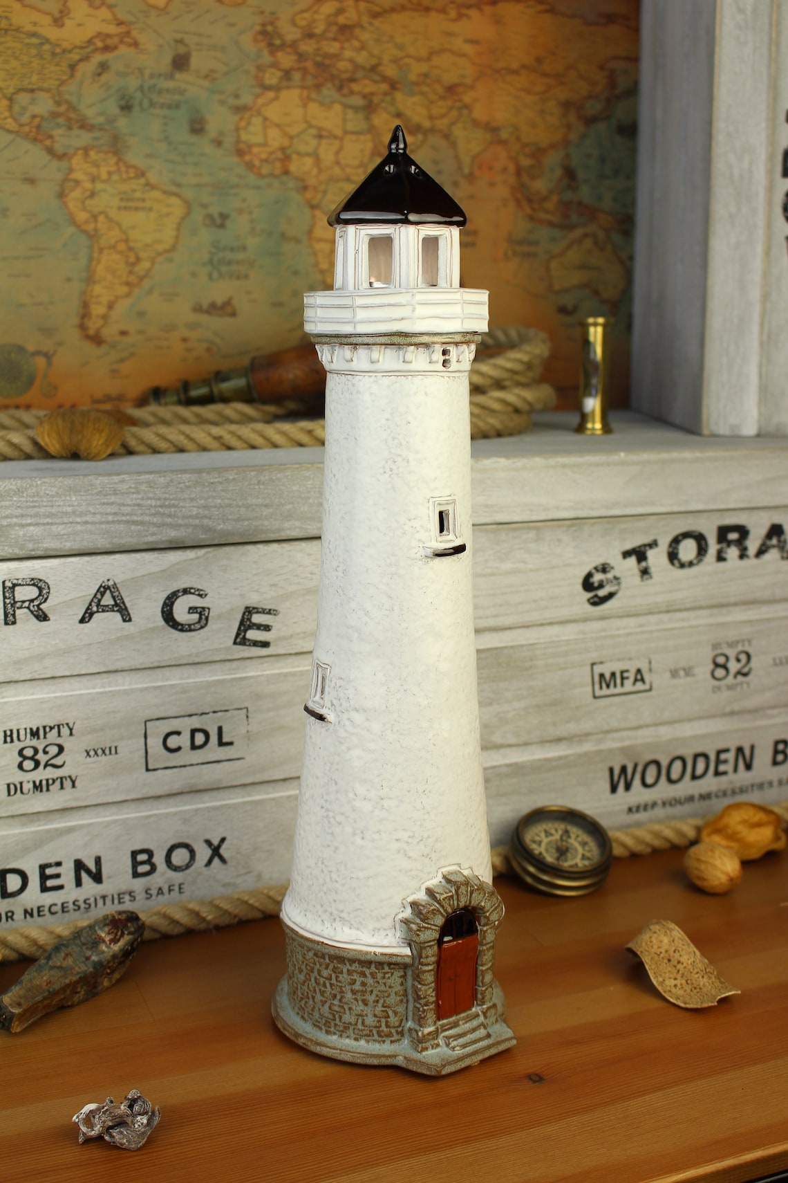 Karlskrona Handmade Ceramic Lighthouse Sweden Decor Gifts Etsy
