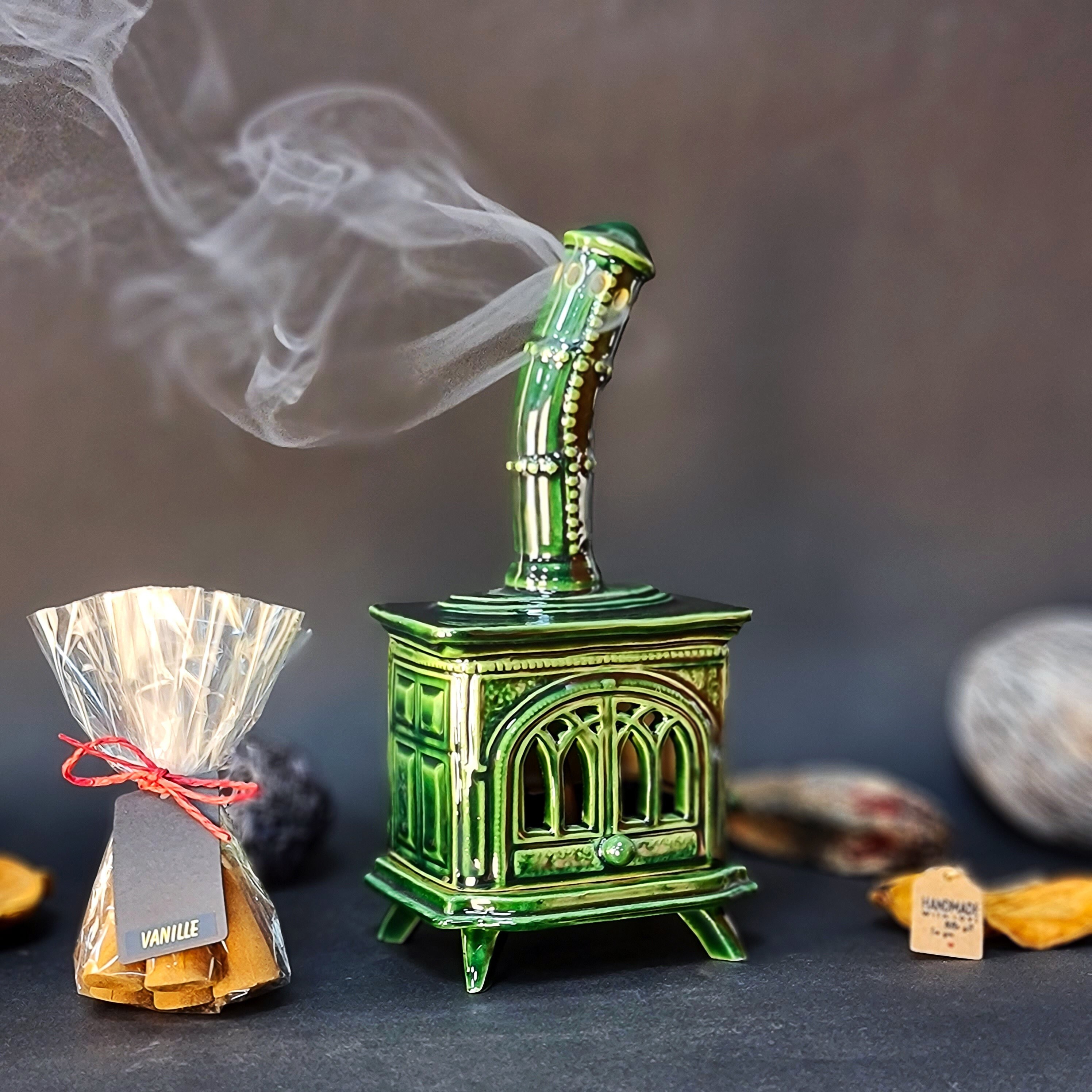 Handmade Ceramic Incense Burner, Home Decor Stove 