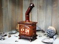 Handmade Ceramic Candle Stove “Tule” – Rustic Mini Fireplace – Cozy Winter or Christmas Table Decor
