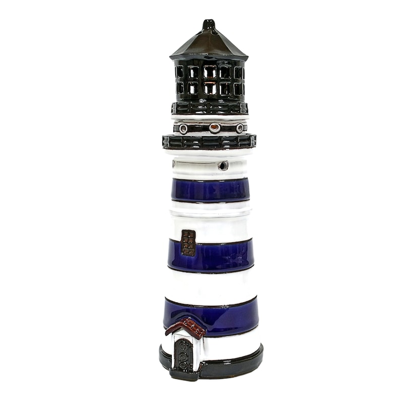 Handmade Ceramic Lighthouse Tealight Candle Holder, Money Box, Gift ...