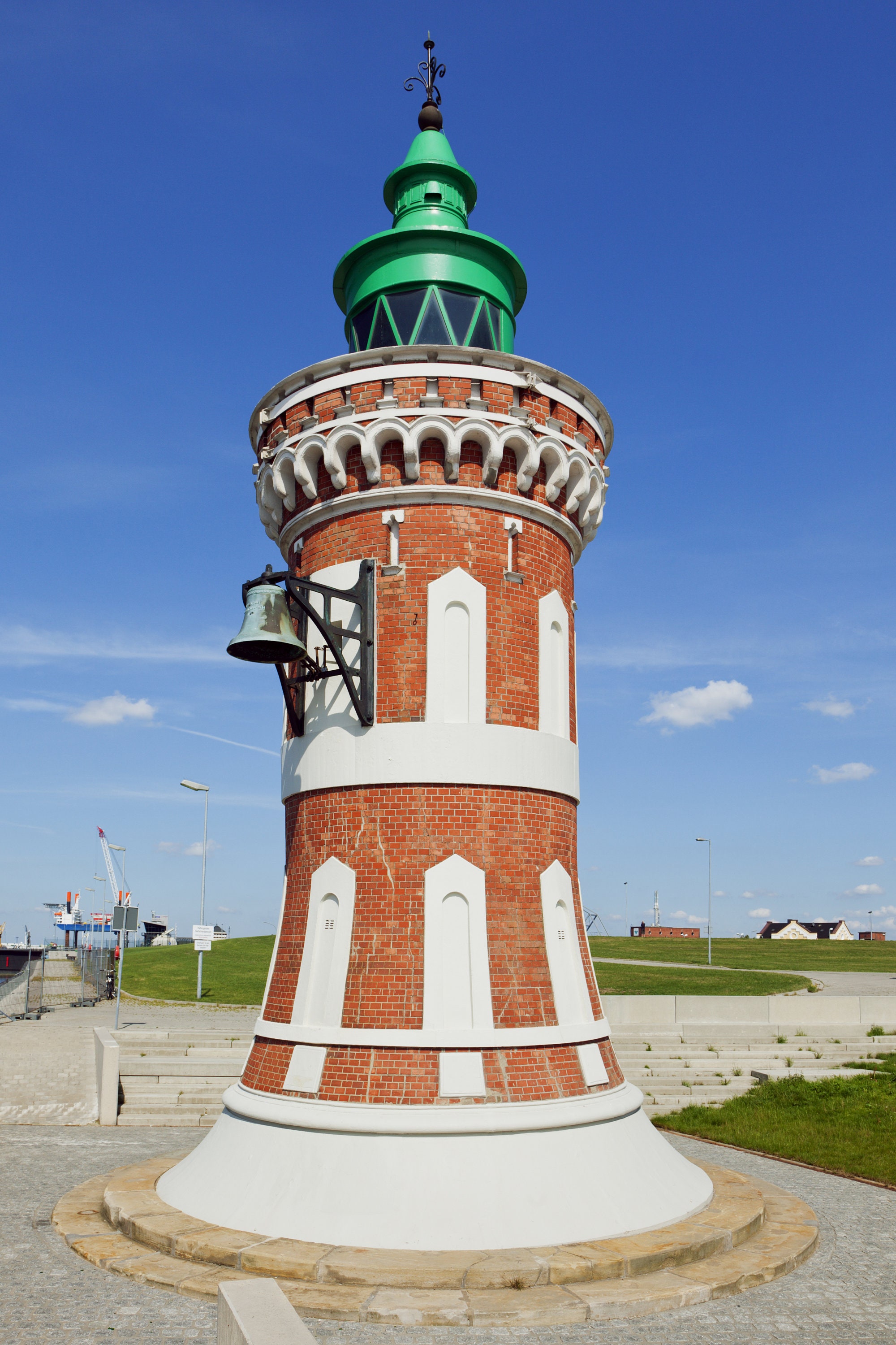 11 cm Deko Modell Leuchtturm Bremerhaven Pingelturm ca 