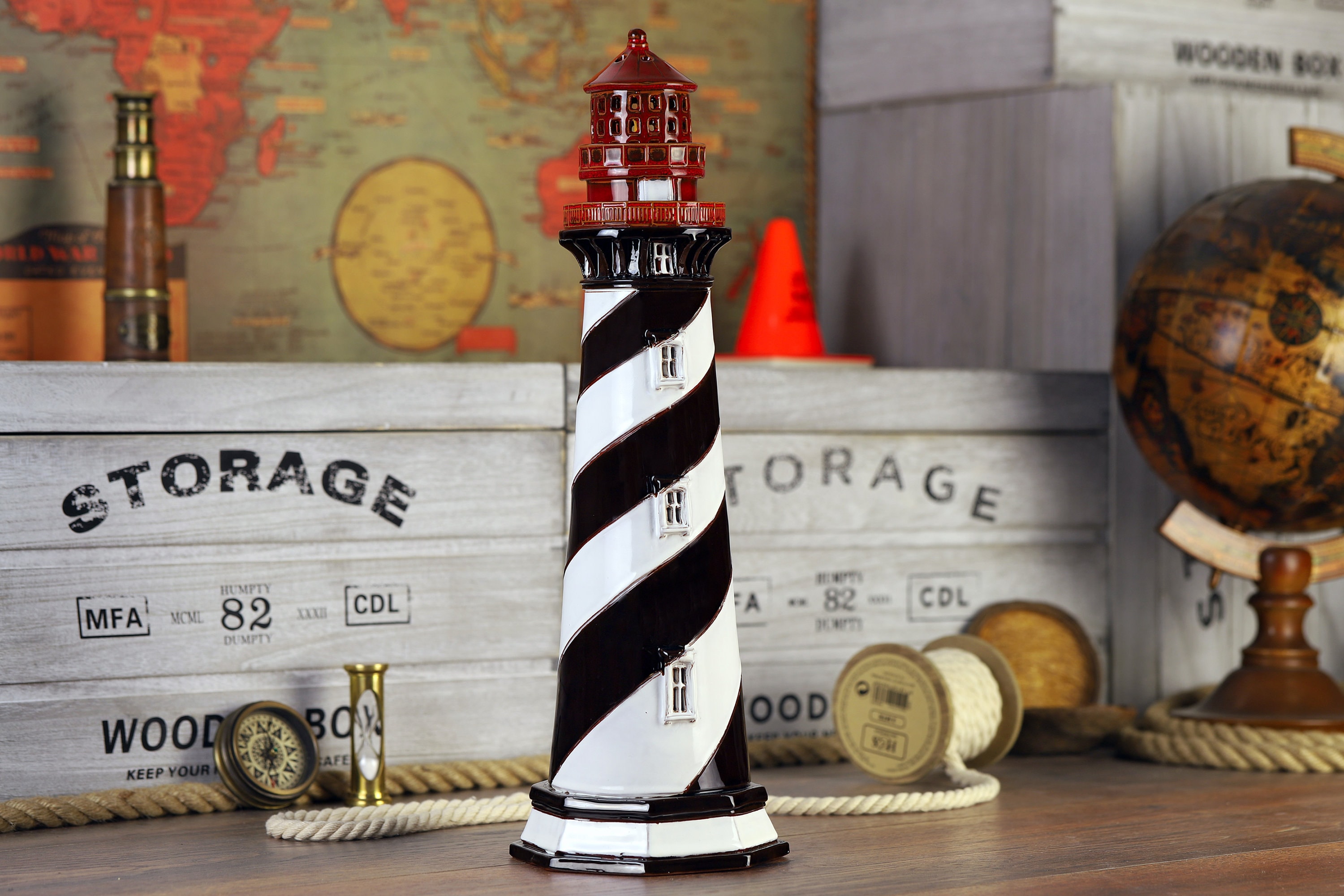 St Augustine Lighthouse, New Home Ornament, Handmade Ceramic, Miniature ...