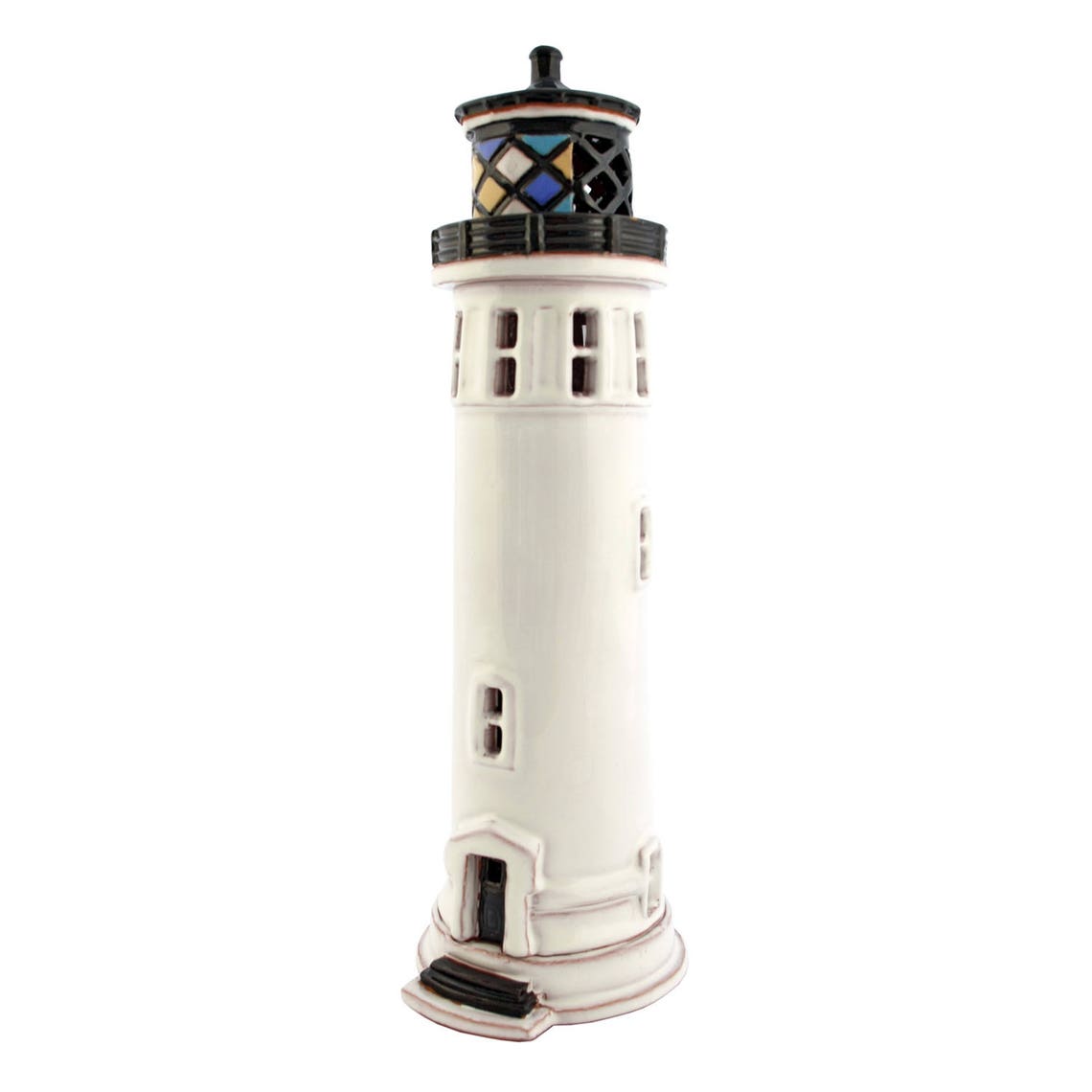 Handmade ceramic lighthouse candle holder Point Vicente USA. Etsy