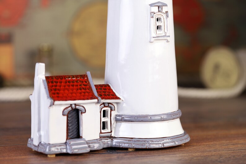 Heceta Head Lighthouse Handmade Ceramic Tea Light Candle Holder ...