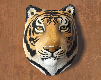 Wall hanging. Paper mache tiger