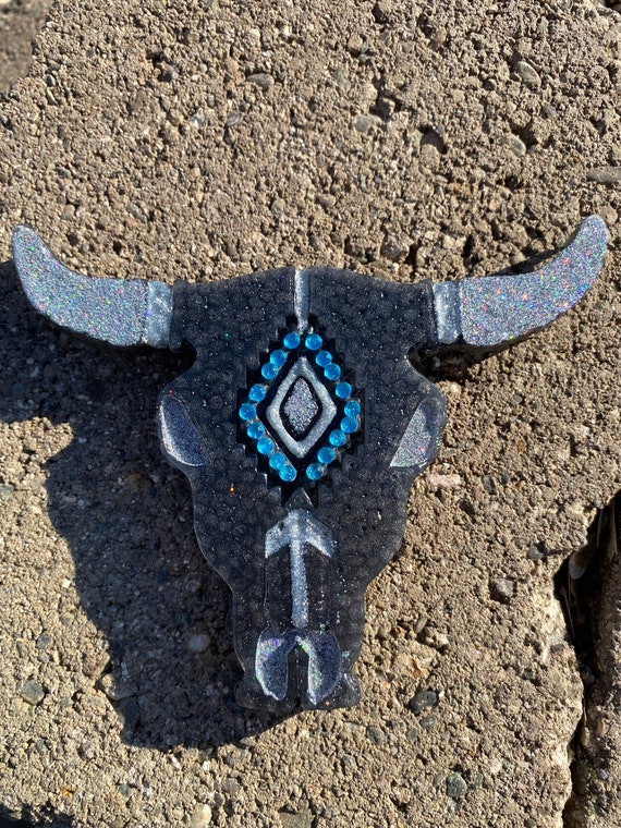 Aztec Bull Head Freshie Bull Skull the Beast Sullivan | Etsy