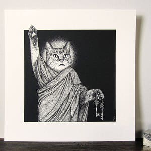 Mystic Cat Limited Edition Fine Art Print | Hand-Pulled Silkscreen Print | Signed & Numbered Screen Print | 100% Recycled Paper | S.C.Gee