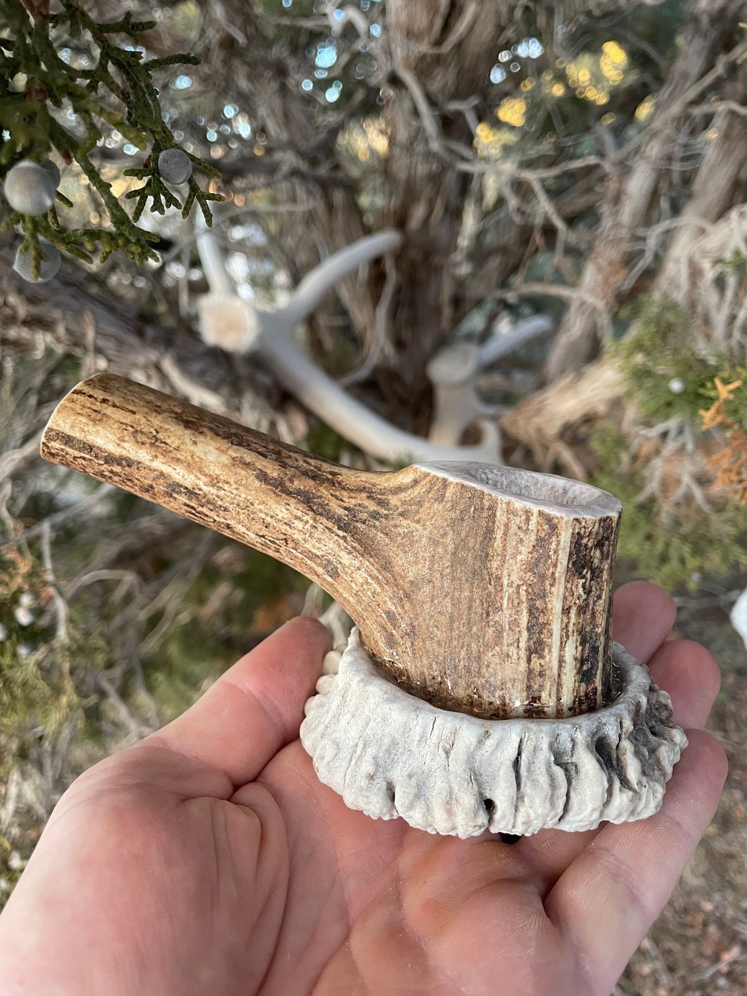 Elk Antler Pipe Etsy