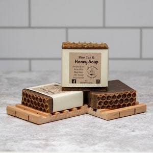 Pine Tar Soap, Acne, Eczema, Psoriasis, Bug Bites, Poison Ivy, Foot Scrub