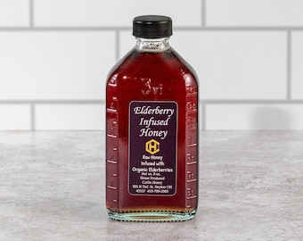 Elderberry Infused Raw Honey