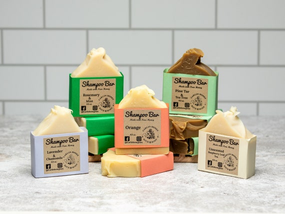 Honey Shampoo Bar - Natural | Handmade | Plastic Free Hair Care | Sulfate Free | Zero Waste Solid Shampoo Bar