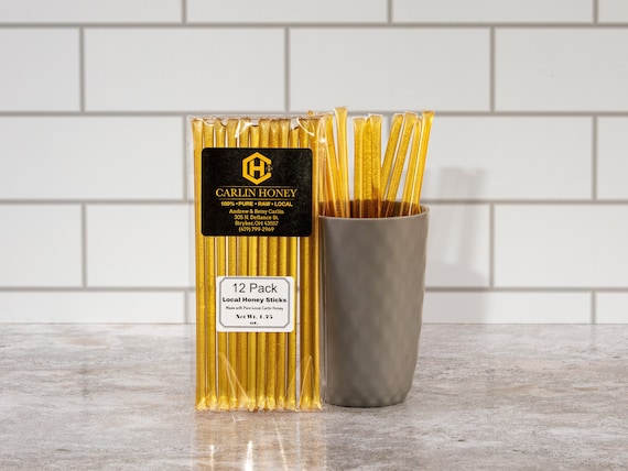 12 Pack Pure Honey Sticks / Straws