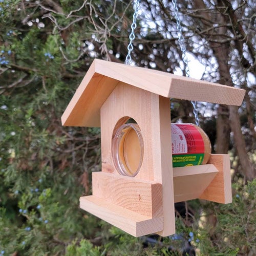 Handmade Peanut Butter Bird Feeder / Cedar Wood / Etsy