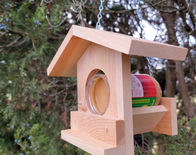 Handmade Peanut Butter Bird Feeder / Cedar Wood / Etsy