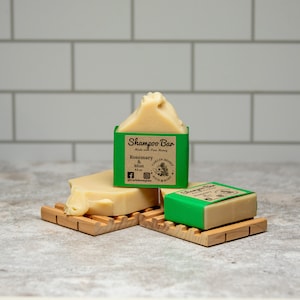Honey Shampoo Bar - Natural | Handmade | Plastic Free Hair Care | Sulfate Free | Zero Waste Solid Shampoo Bar Rosemary & Mint