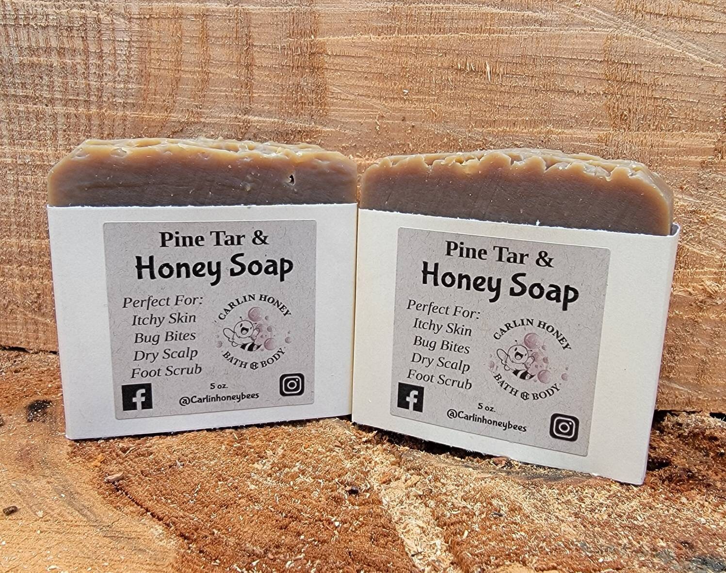 Pine Tar Soap Acne Eczema Psoriasis Bug Bites Poison Ivy Etsy