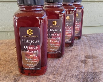 Hibiscus & Orange Infused Raw Honey