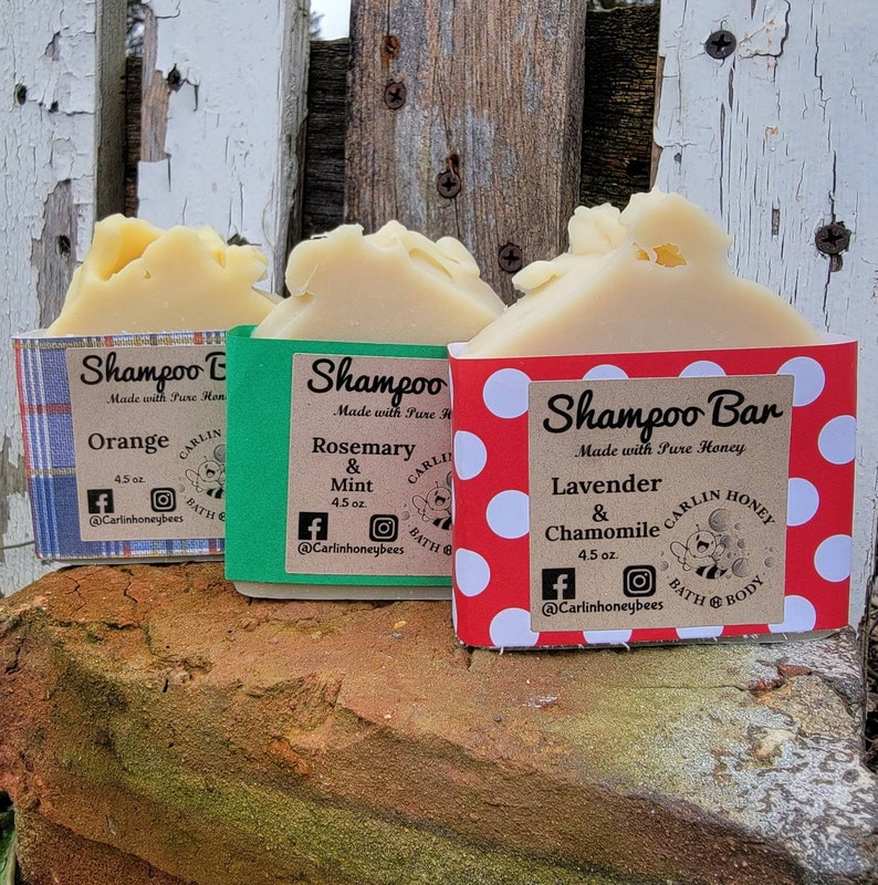 Shampoo Bar made with Pure Honey / Bar Shampoo / Hard Shampoo / Minimalist / Natural / image 1