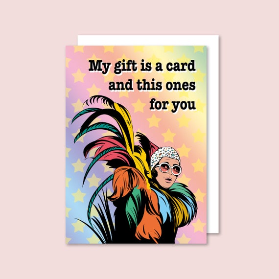 Elton John Birthday Card | Etsy