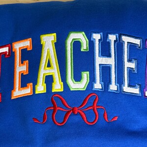 Custom Teacher Sweatshirt, Teacher Sweatshirt, Cute Teacher Crewneck, Teacher Appreciation gift, Gift for Teacher, Teacher shirt