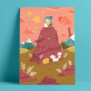 Hilda - Netflix TV series - Art Poster - A3 - High Quality Giclee Print - Great gift for Hilda fans