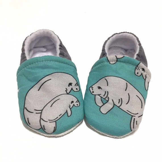 teal baby shoes