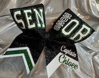Custom Made 2027 Senior Cheer Bow-full glitter