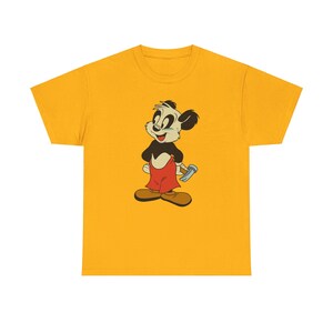 Camiseta retro de Andy Panda: camiseta clásica de algodón grueso con encanto de dibujos animados