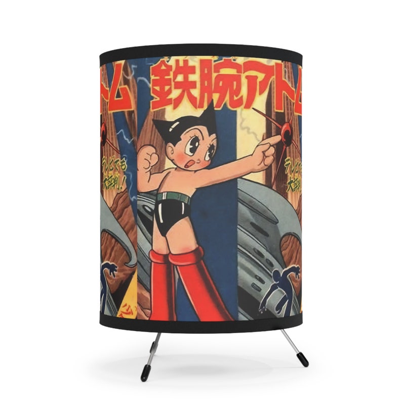 Astro Boy Vintage Retro Style Tripod Lamp With Highres Etsy